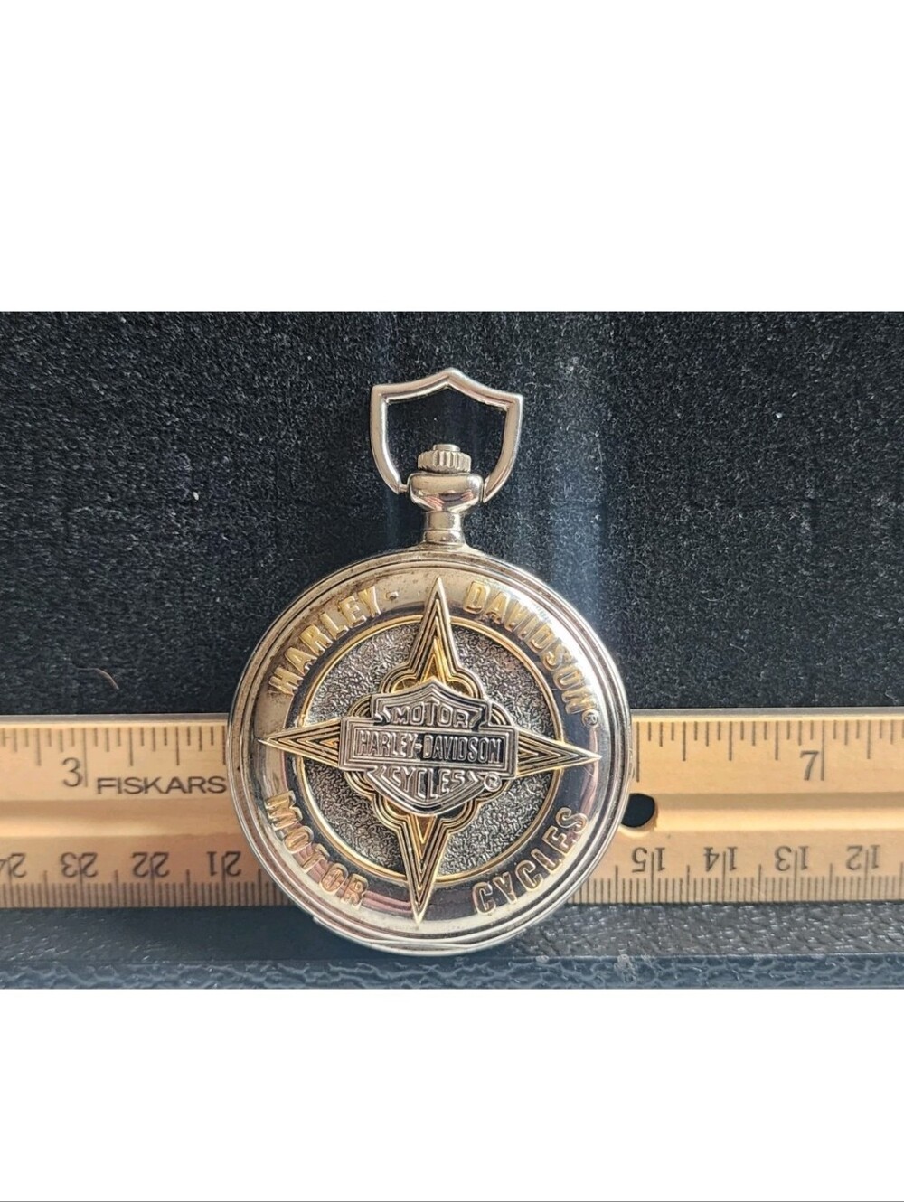 Franklin Mint Harley Davidson Pocketwatch Used Does Not Run Parts/Repair Only